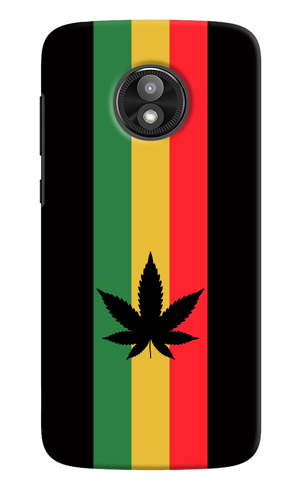 Weed Flag Moto E5 Play Hard Case Back Cover by Casekaro
