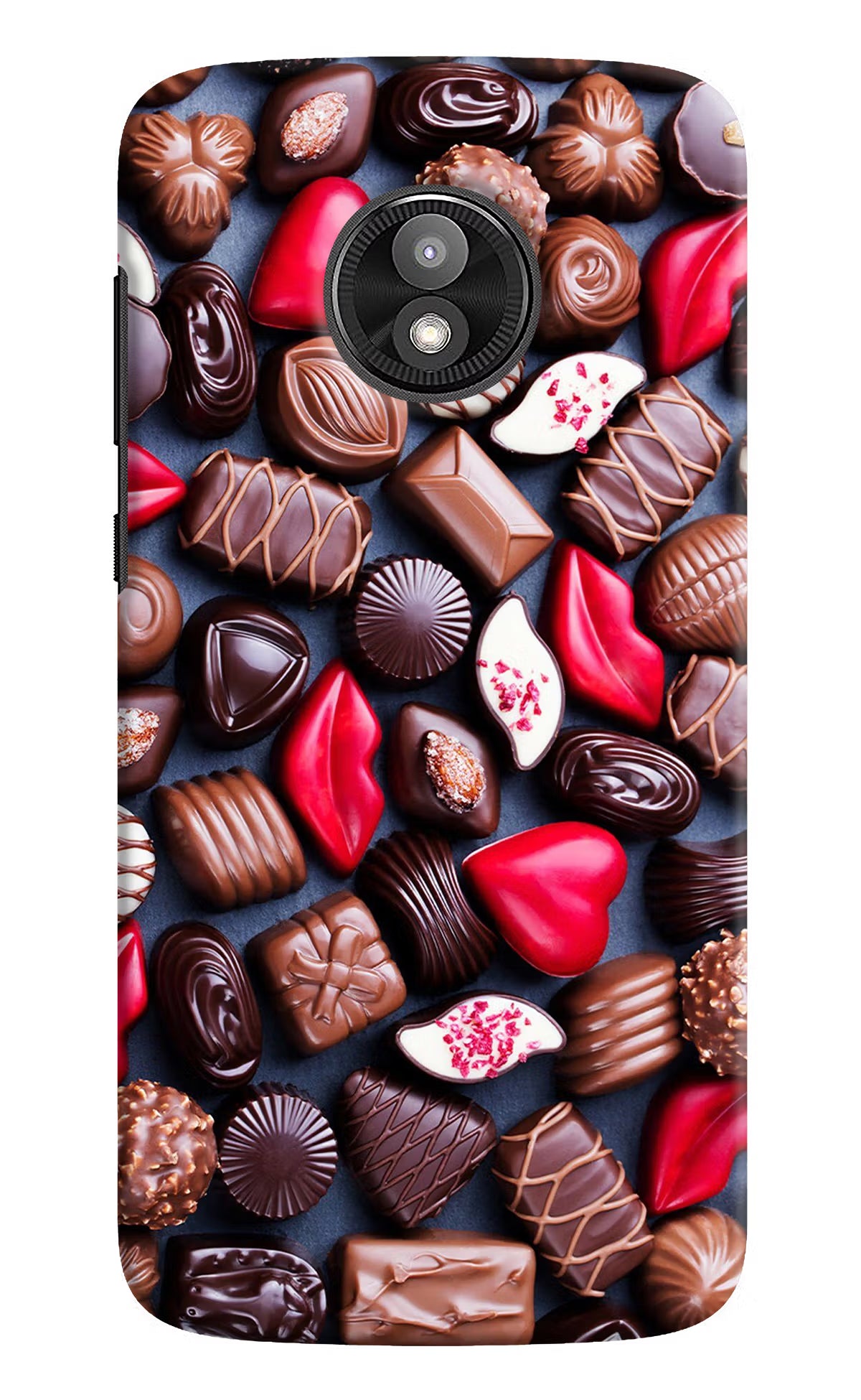 Chocolates Moto E5 Play Hard Case Back Cover by Casekaro