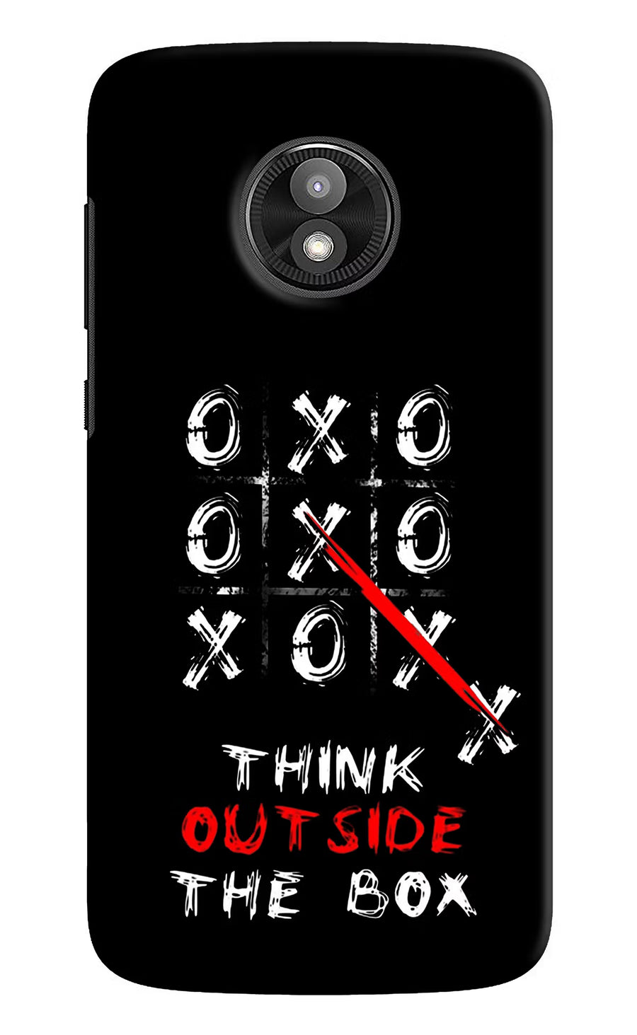 Think out of the BOX Moto E5 Play Back Cover, Hard case
