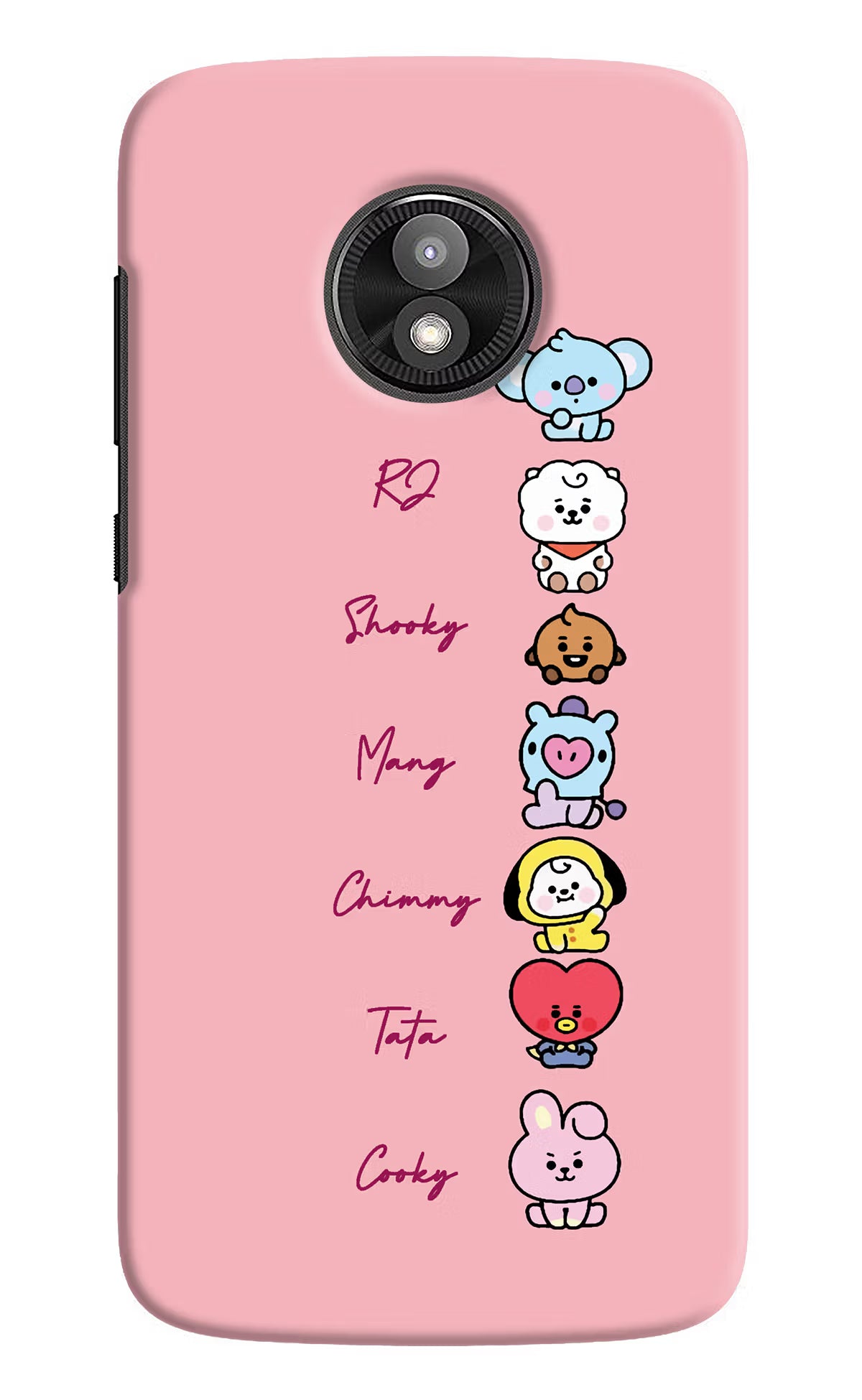 BTS names Moto E5 Play Hard Case Back Cover by Casekaro