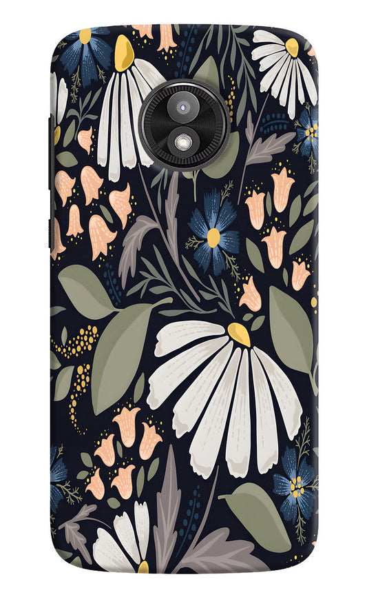 Flowers Art Moto E5 Play Hard Case Back Cover by Casekaro