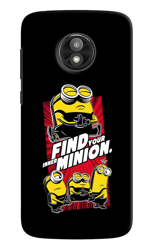 Find your inner Minion Moto E5 Play Hard Case Back Cover by Casekaro