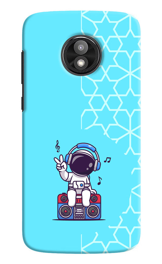 Cute Astronaut Chilling Moto E5 Play Hard Case Back Cover by Casekaro