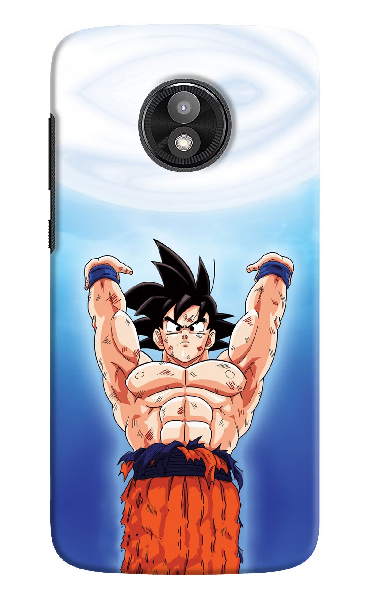 Goku Power Moto E5 Play Hard Case Back Cover by Casekaro