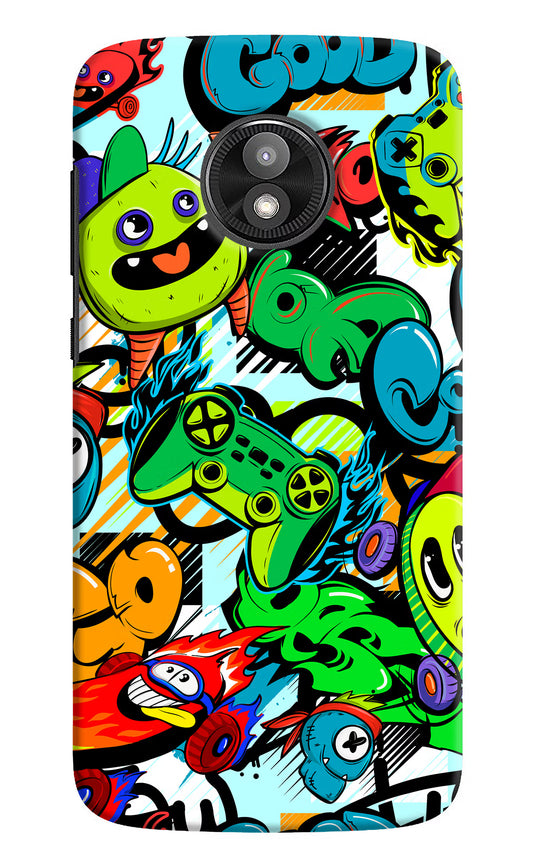 Game Doodle Moto E5 Play Hard Case Back Cover by Casekaro