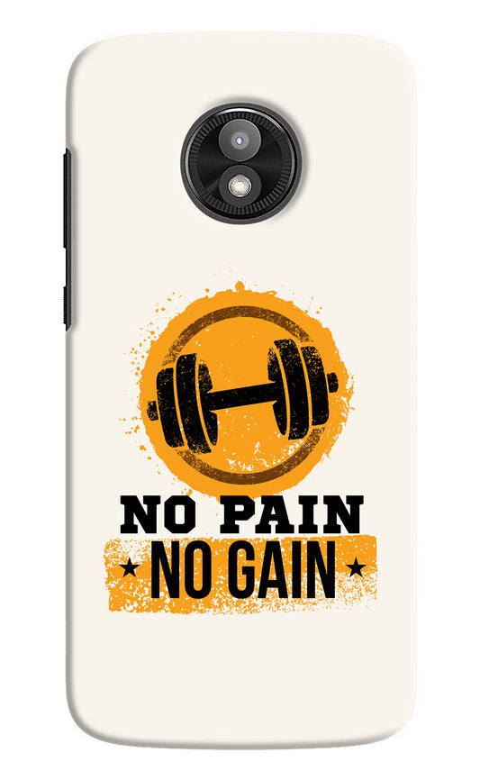 No Pain No Gain Moto E5 Play Hard Case Back Cover by Casekaro