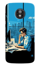 Focused Hustler (AI Generated) Moto E5 Play Hard Case Back Cover by Casekaro