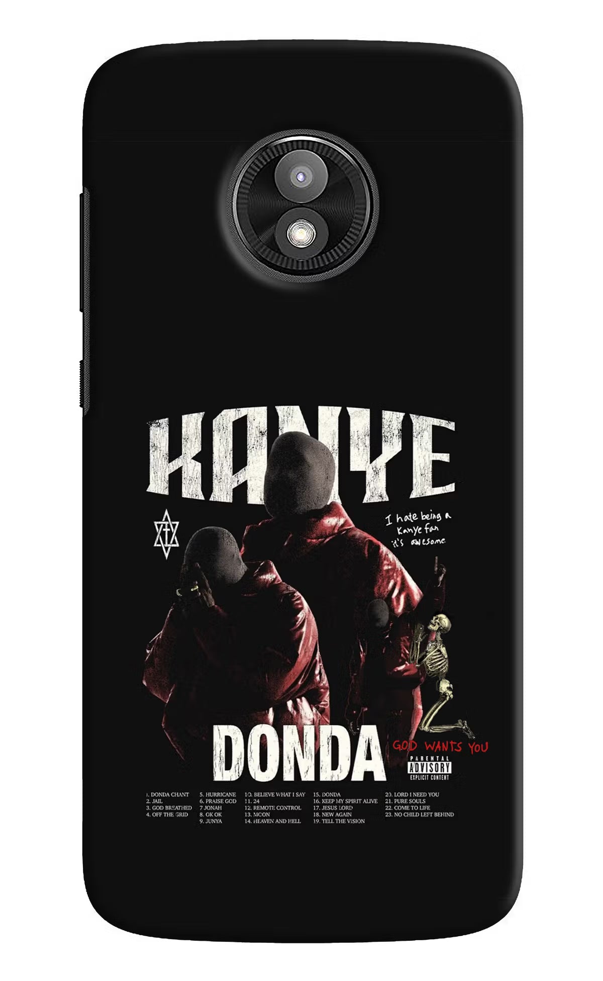 Donda Kanye West Moto E5 Play Hard Case Back Cover by Casekaro