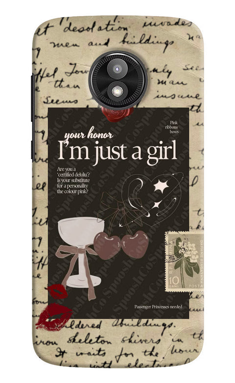 I am just a girl Moto E5 Play Back Cover