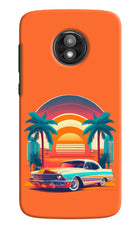 Palm Drive 80s Moto E5 Play Hard Case Back Cover by Casekaro