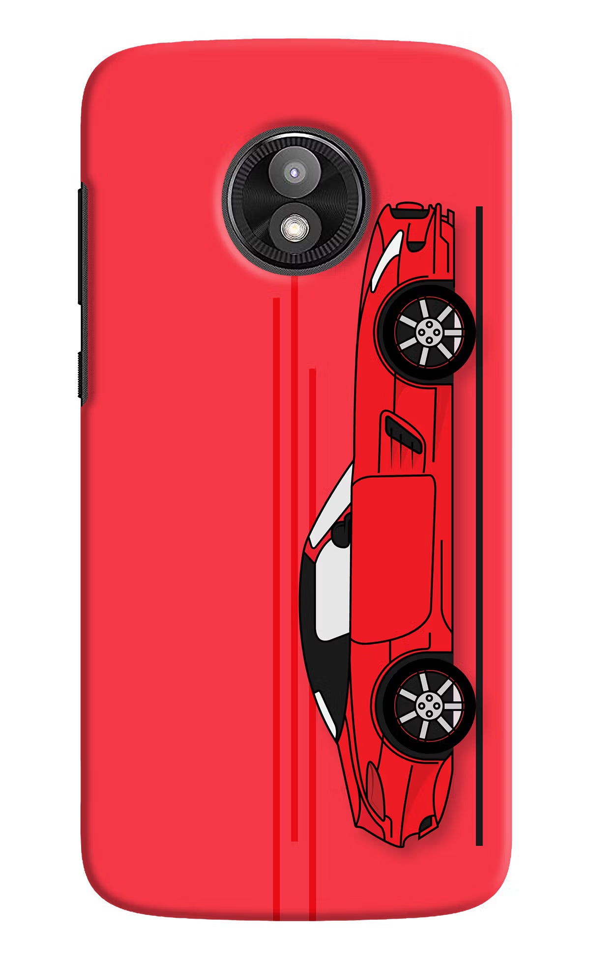 Red Velocity Moto E5 Play Hard Case Back Cover by Casekaro