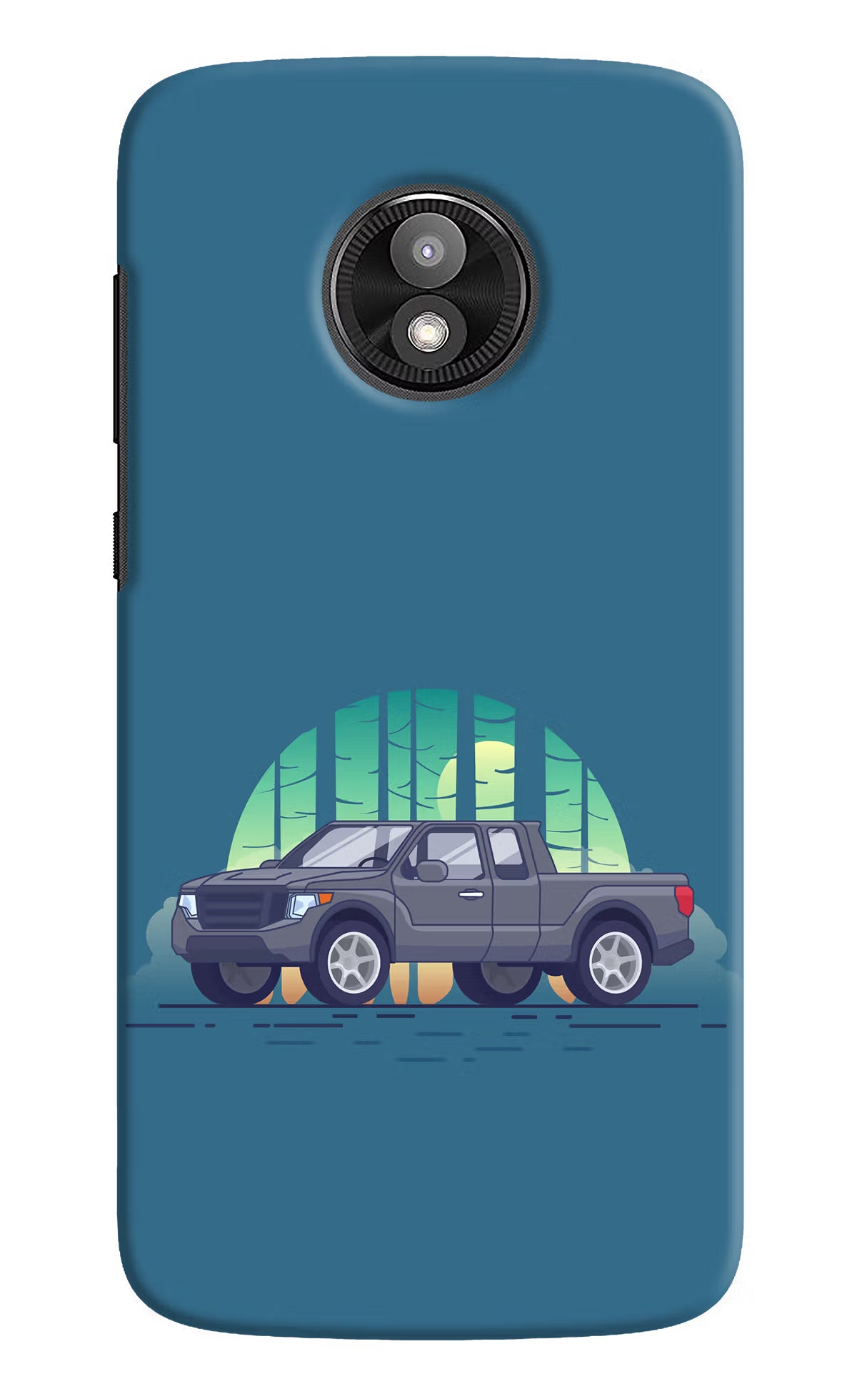 Retro Garage Vibe Moto E5 Play Hard Case Back Cover by Casekaro