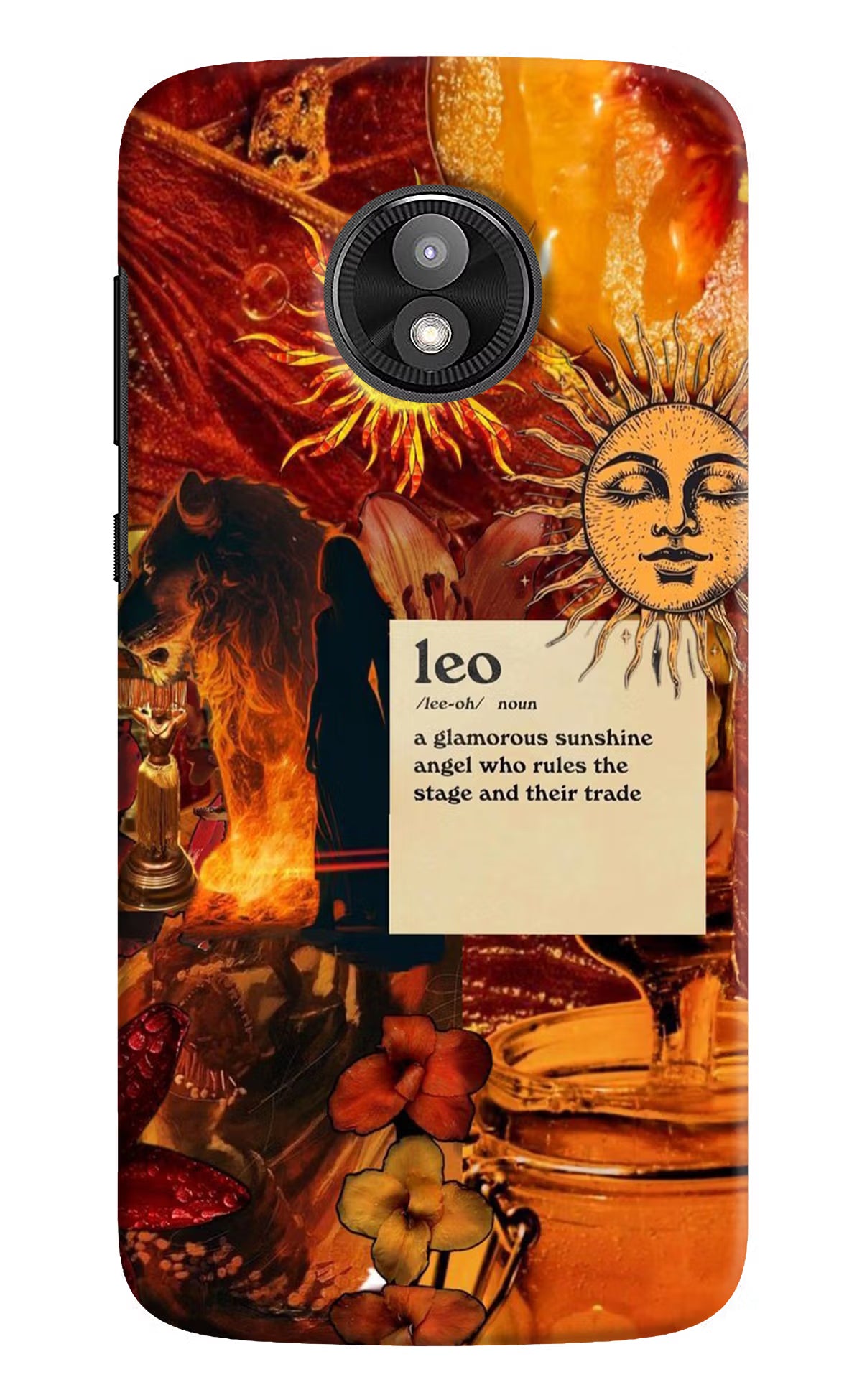 Leo Zodiac Moto E5 Play Hard Case Back Cover by Casekaro