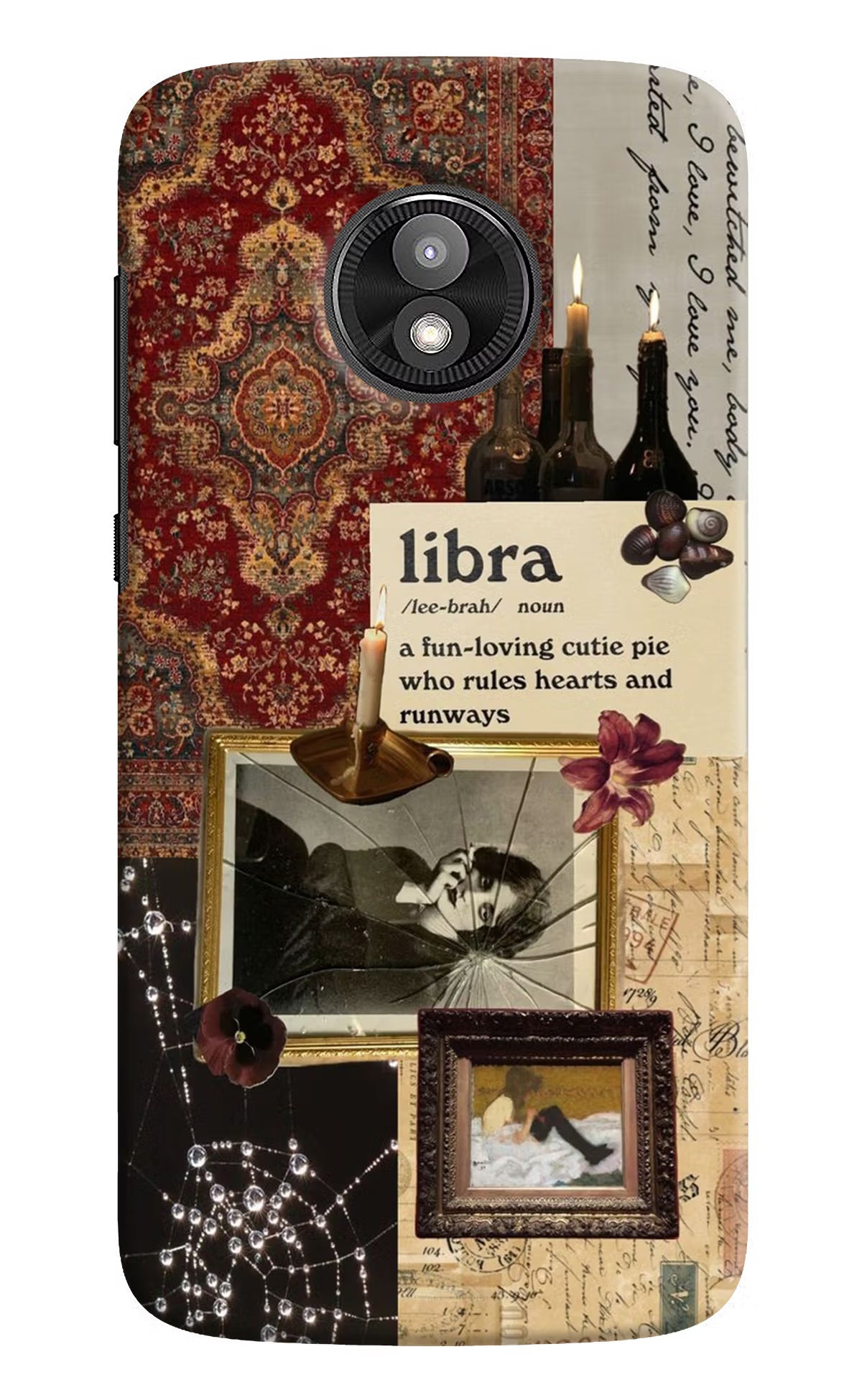 Libra Zodiac Moto E5 Play Hard Case Back Cover by Casekaro