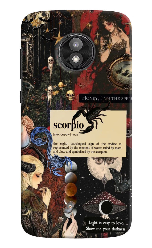 Scorpio Zodiac Moto E5 Play Hard Case Back Cover by Casekaro