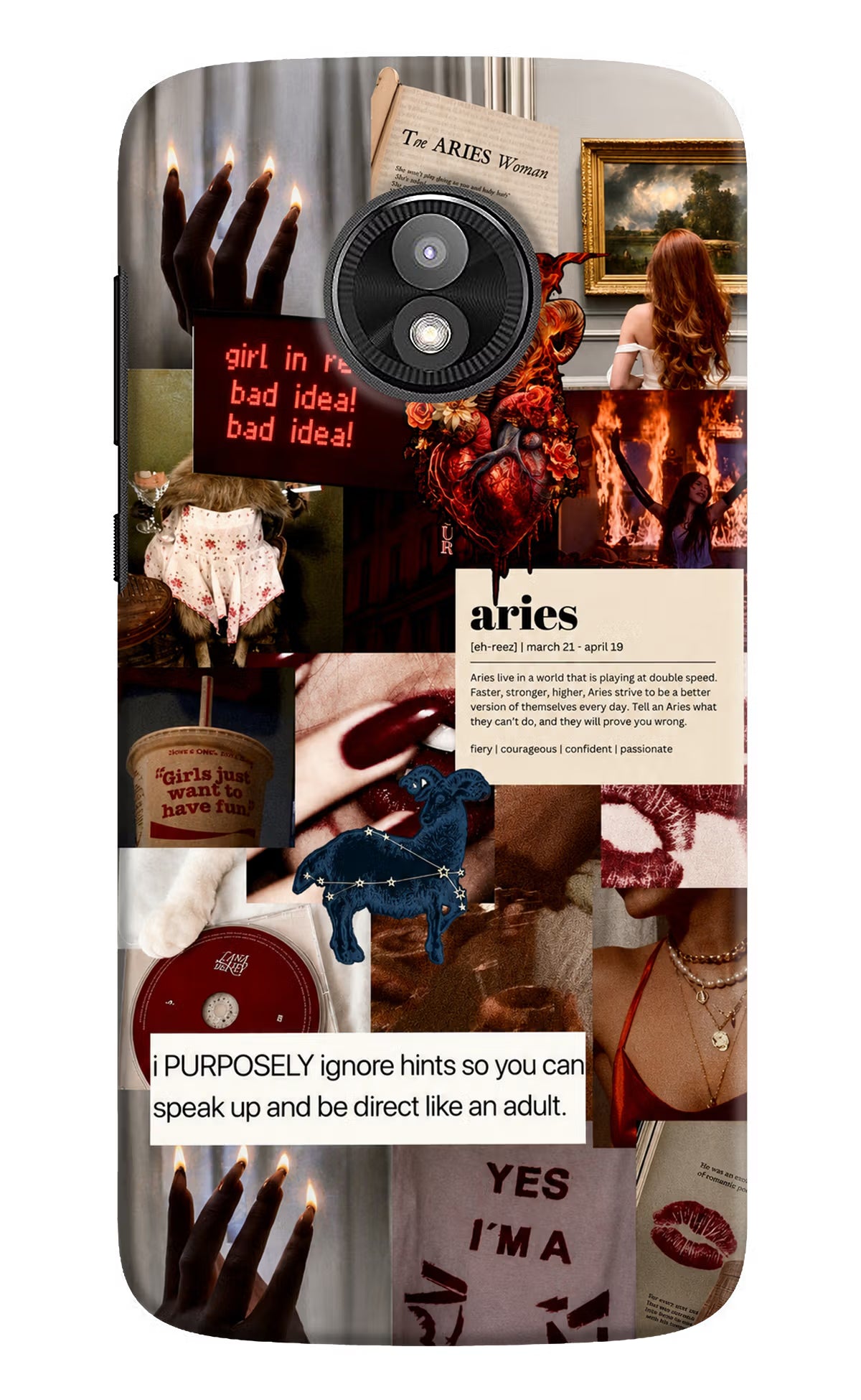 Zodiac Aries Moto E5 Play Back Cover
