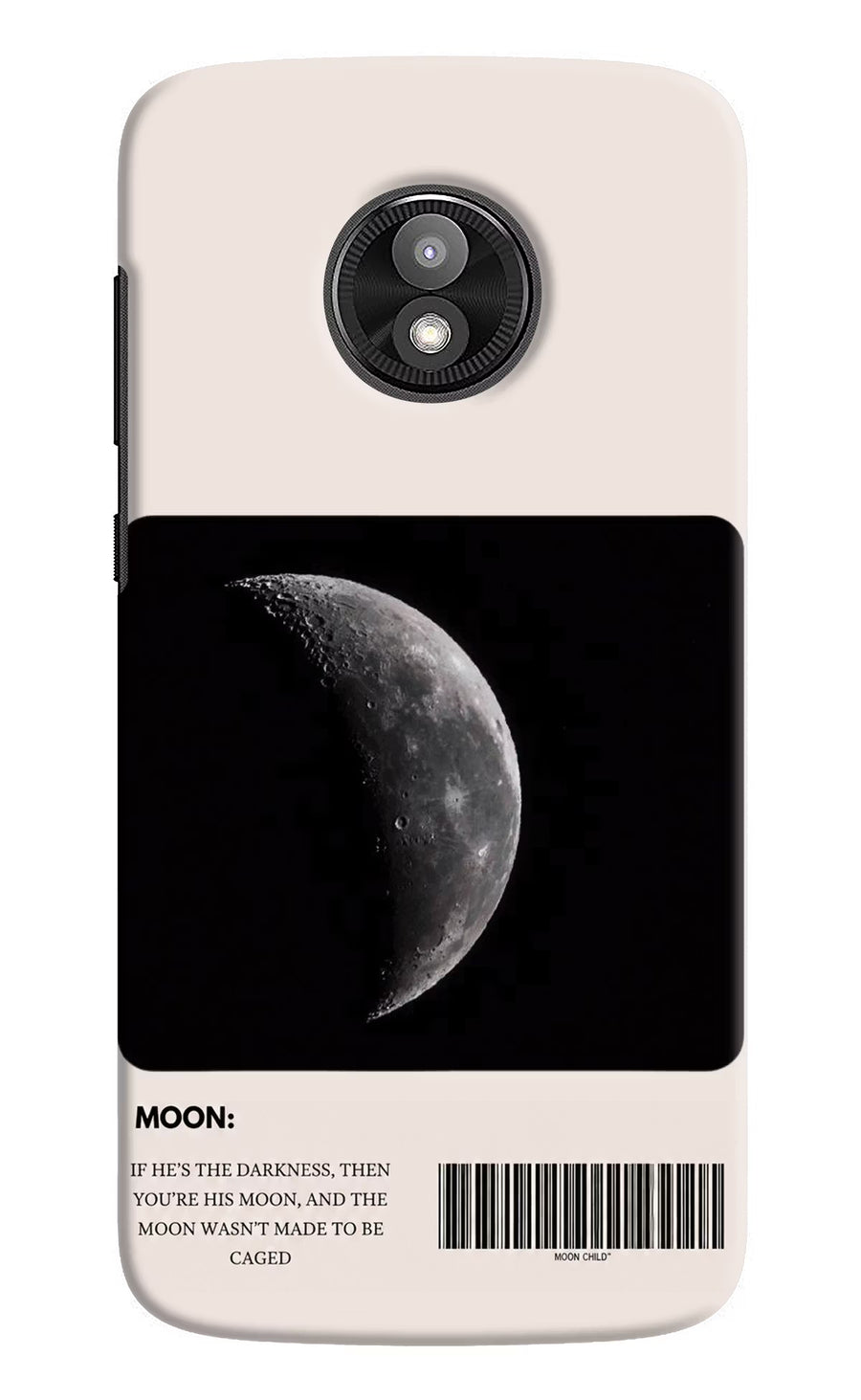Moon Phase Moto E5 Play Back Cover, Hard case