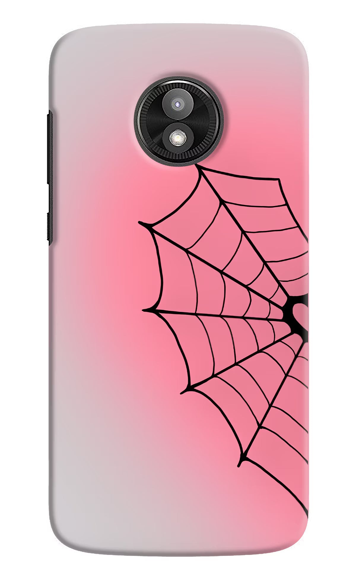 Pink Web Moto E5 Play Back Cover