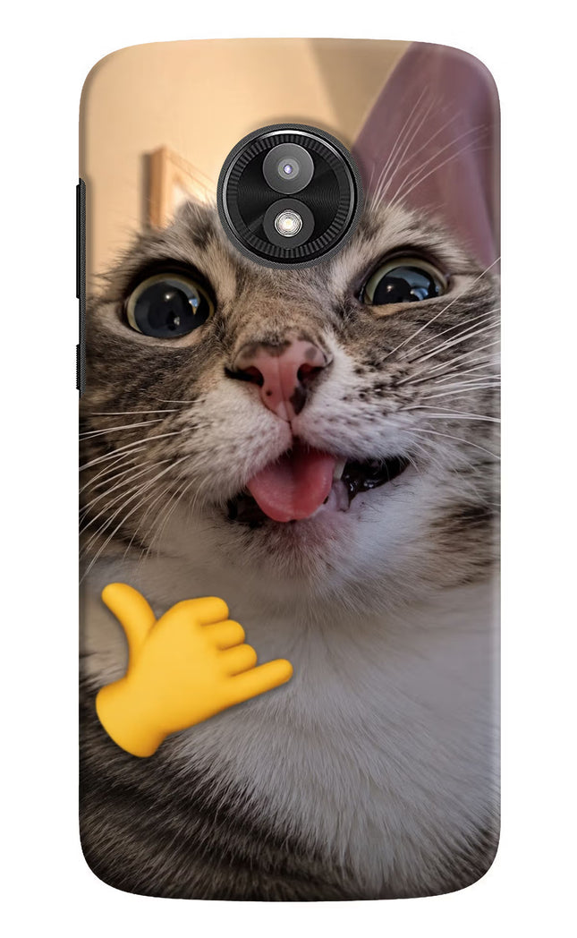 Silly Cat Call Moto E5 Play Hard Case Back Cover by Casekaro