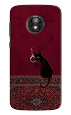 Midnight Cat Moto E5 Play Hard Case Back Cover by Casekaro