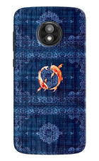 Koi Blue Moto E5 Play Hard Case Back Cover by Casekaro