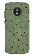 Green Stars Moto E5 Play Hard Case Back Cover by Casekaro