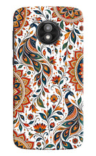White Mayura Moto E5 Play Back Cover