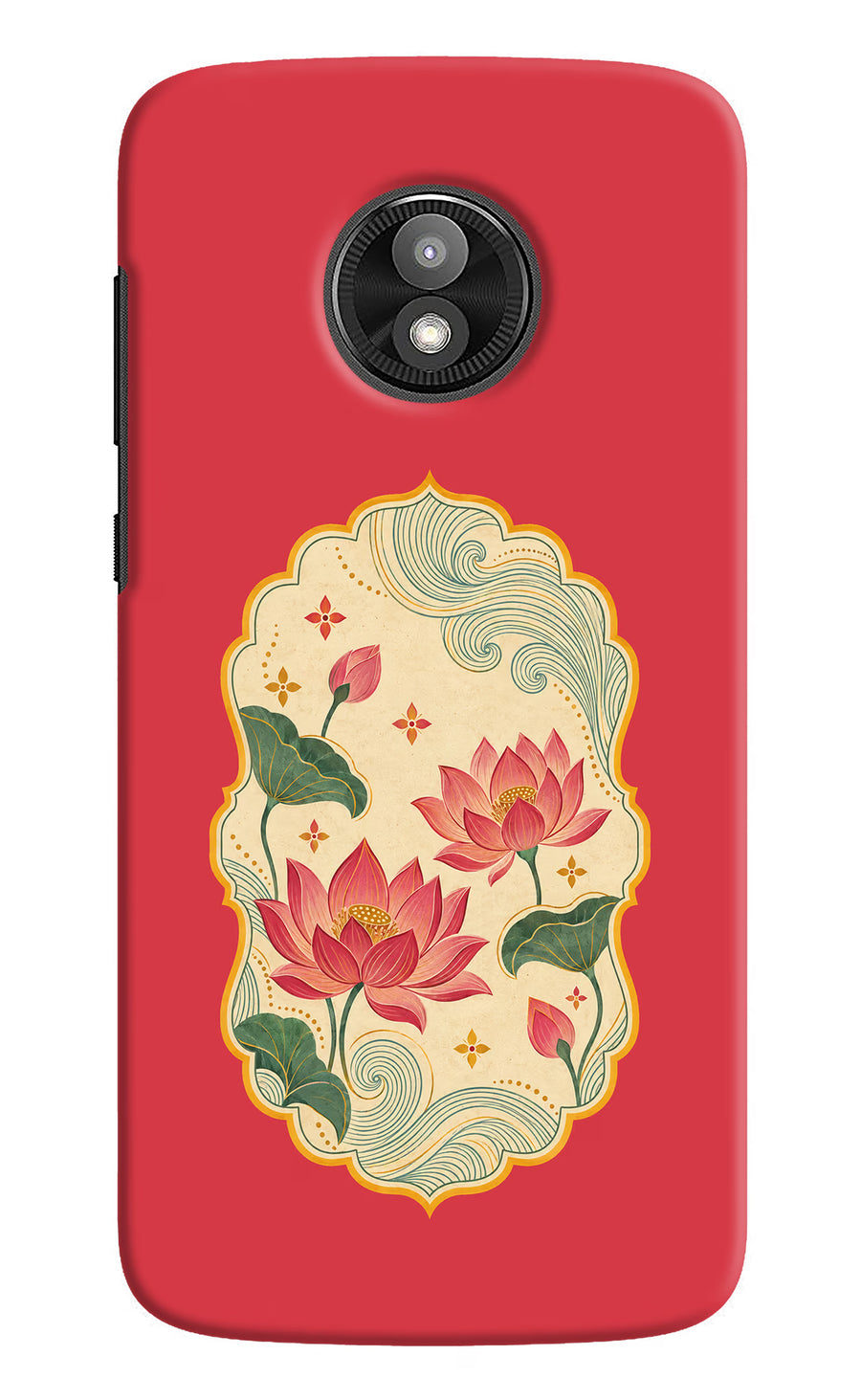 Pink Lotus Moto E5 Play Back Cover, Hard case