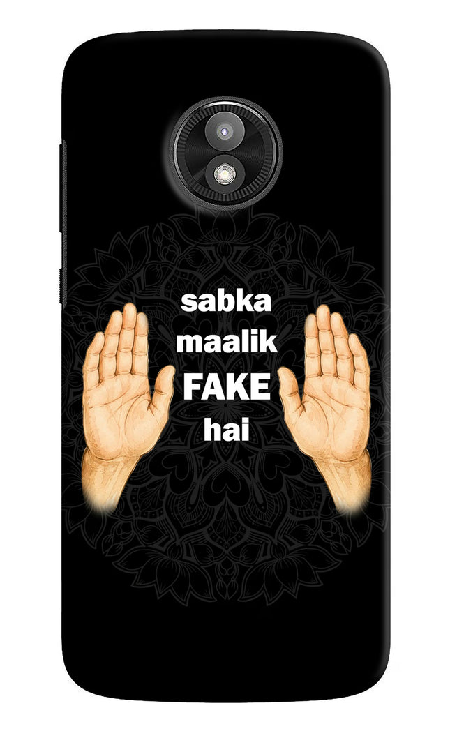 Sabka Malik Fake Moto E5 Play Hard Case Back Cover by Casekaro
