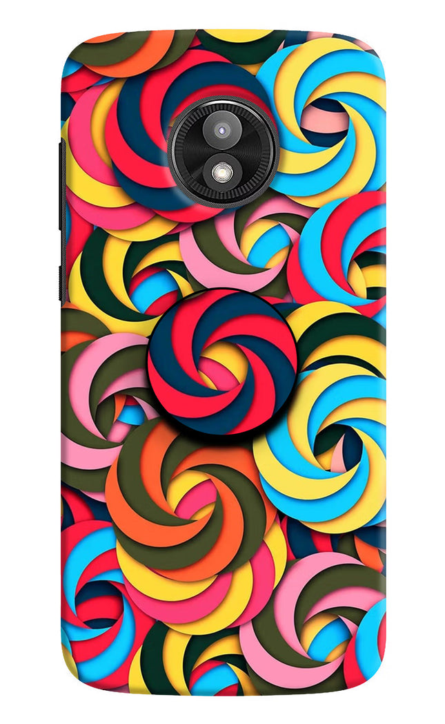 Spiral Pattern Moto E5 Play Pop Case by Casekaro