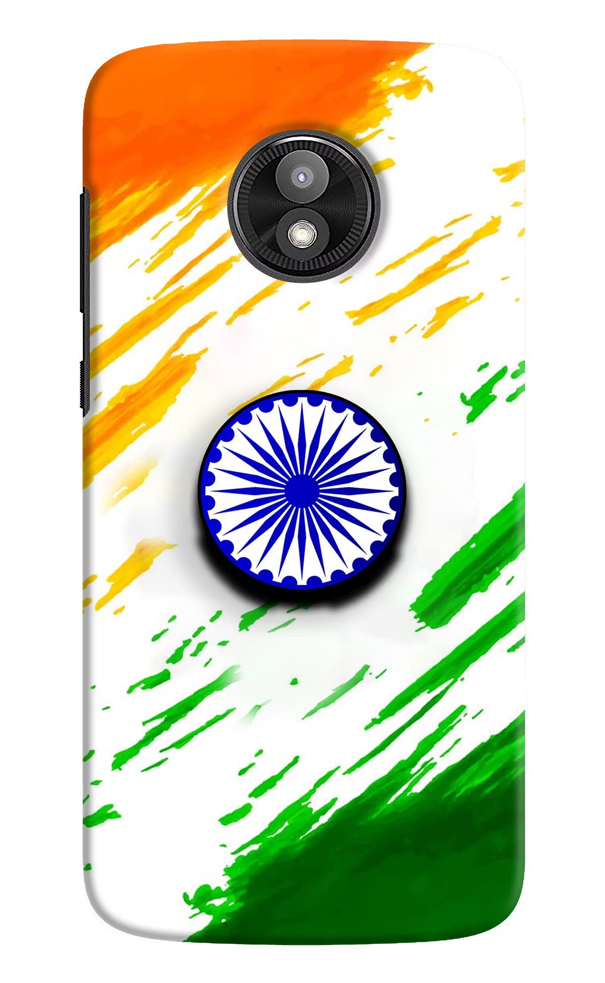 Indian Flag Ashoka Chakra Moto E5 Play Pop Case by Casekaro