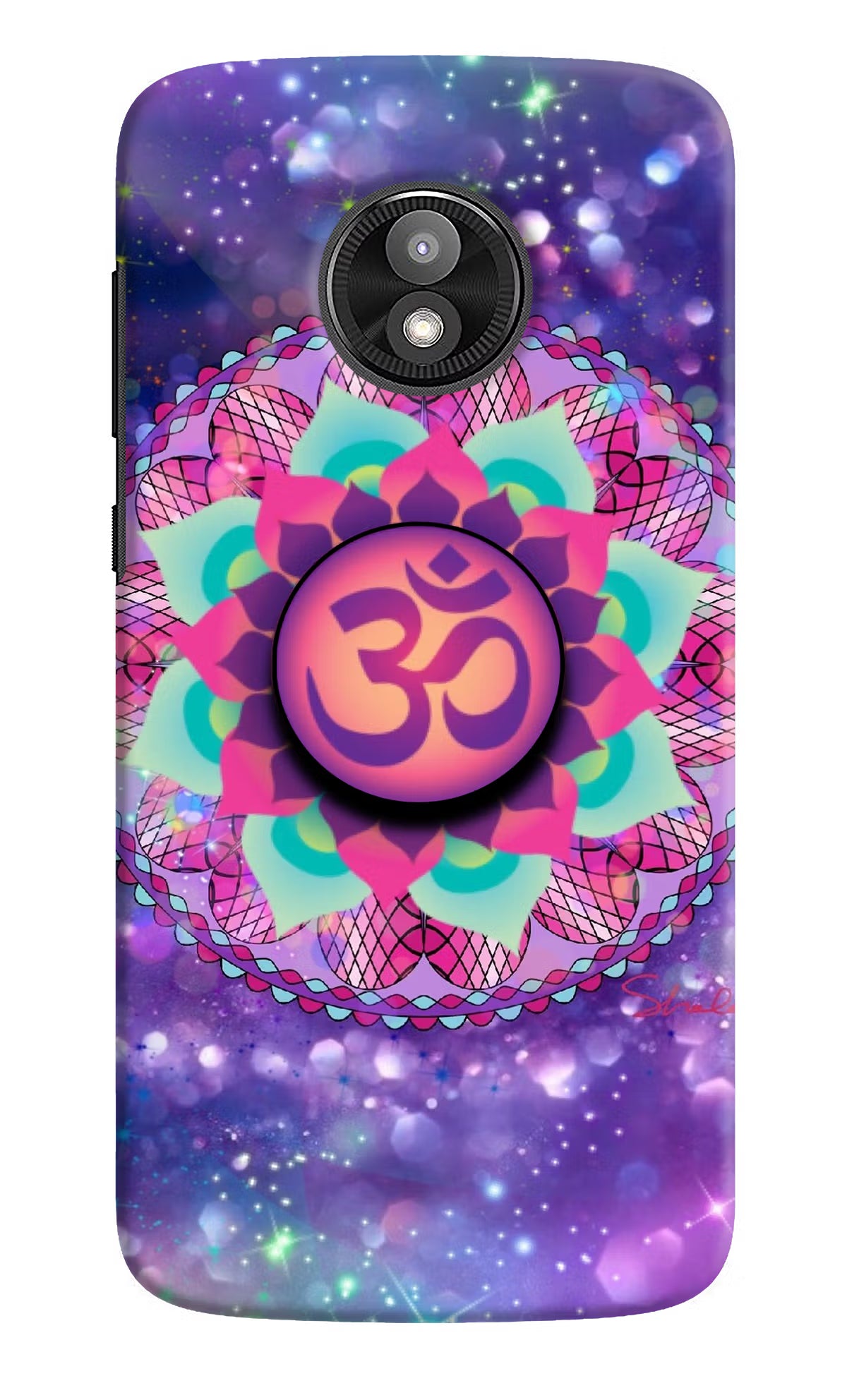 Om Purple Moto E5 Play Pop Case by Casekaro