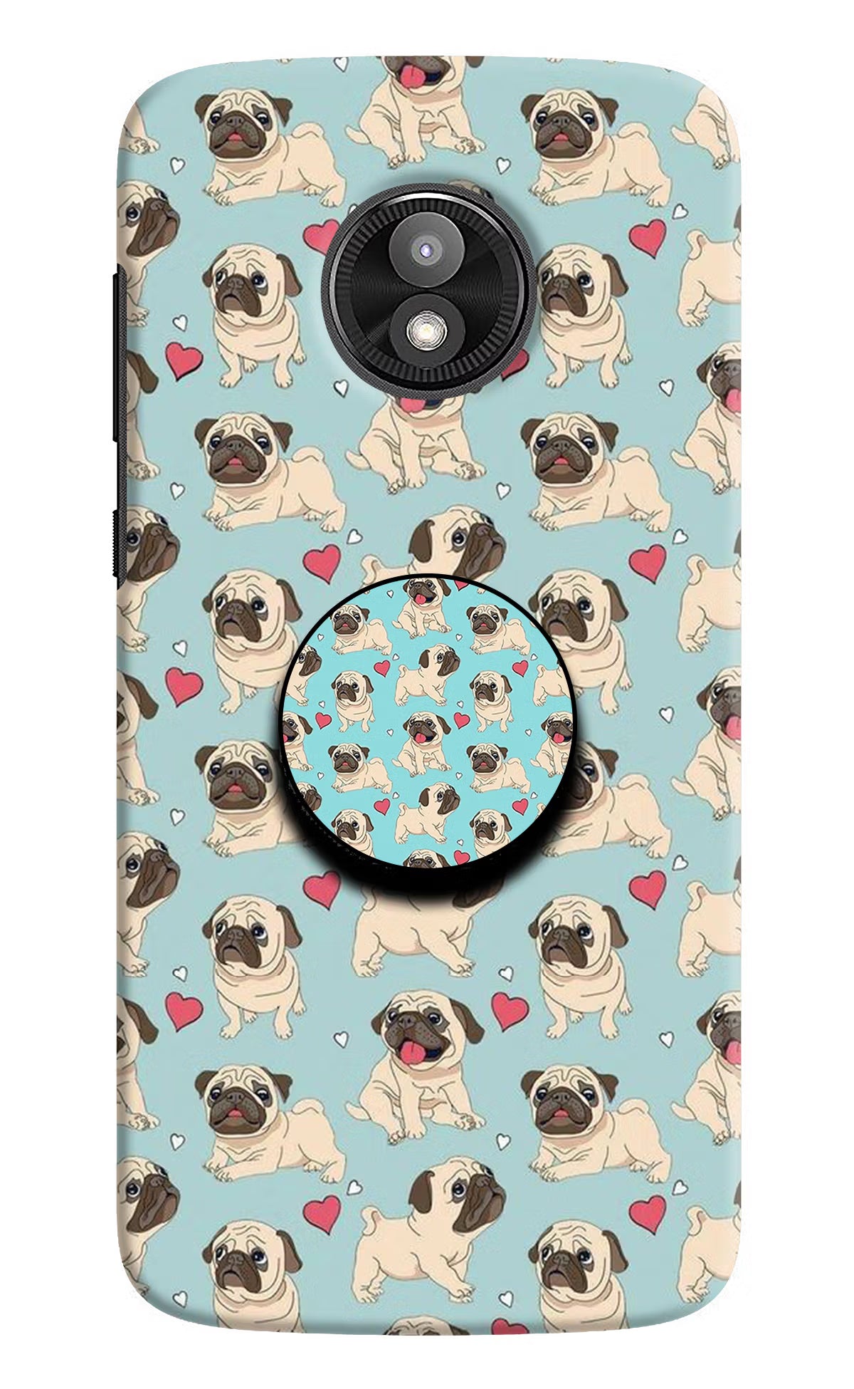 Pug Dog Moto E5 Play Pop Case by Casekaro