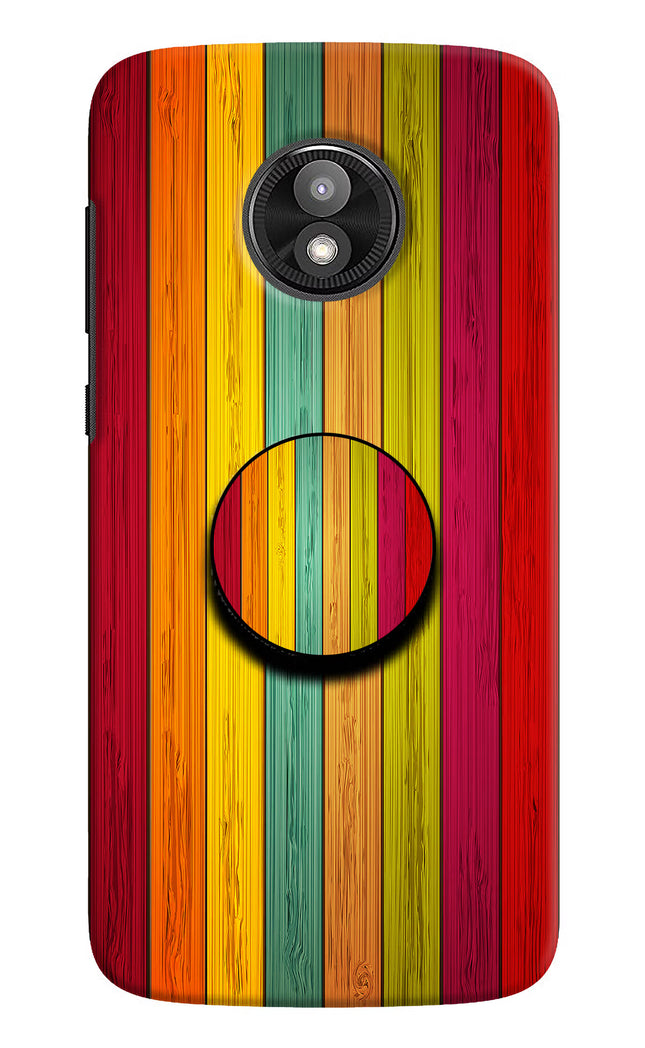 Multicolor Wooden Moto E5 Play Pop Case by Casekaro