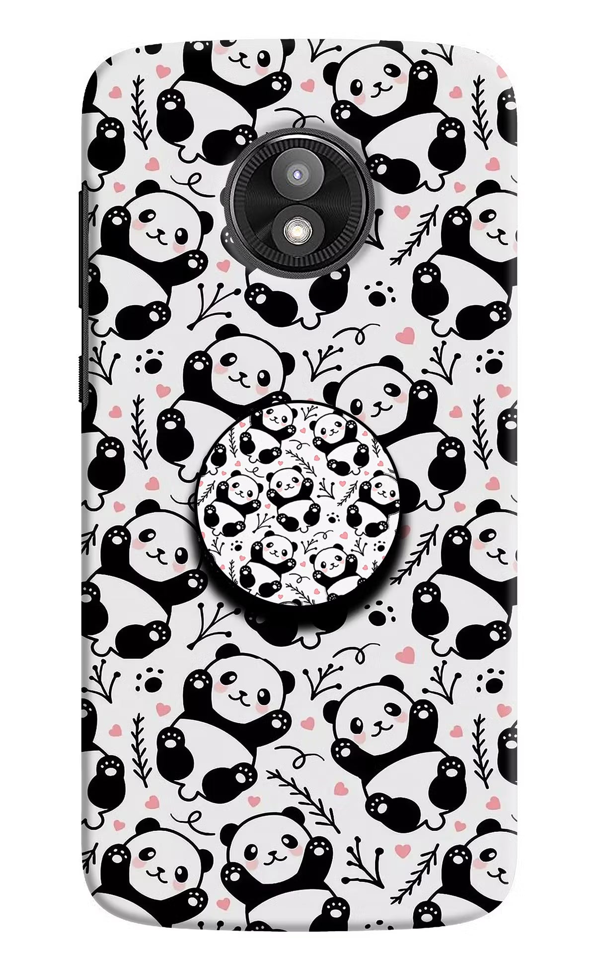 Cute Panda Moto E5 Play Pop Case by Casekaro