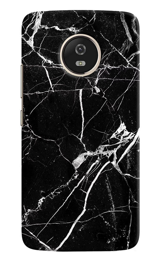 Black Marble Pattern Moto G5 Hard Case Back Cover by Casekaro
