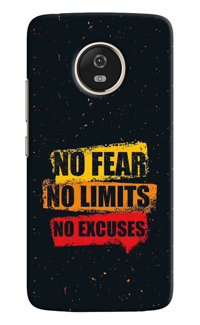 No Fear No Limits No Excuse Moto G5 Hard Case Back Cover by Casekaro