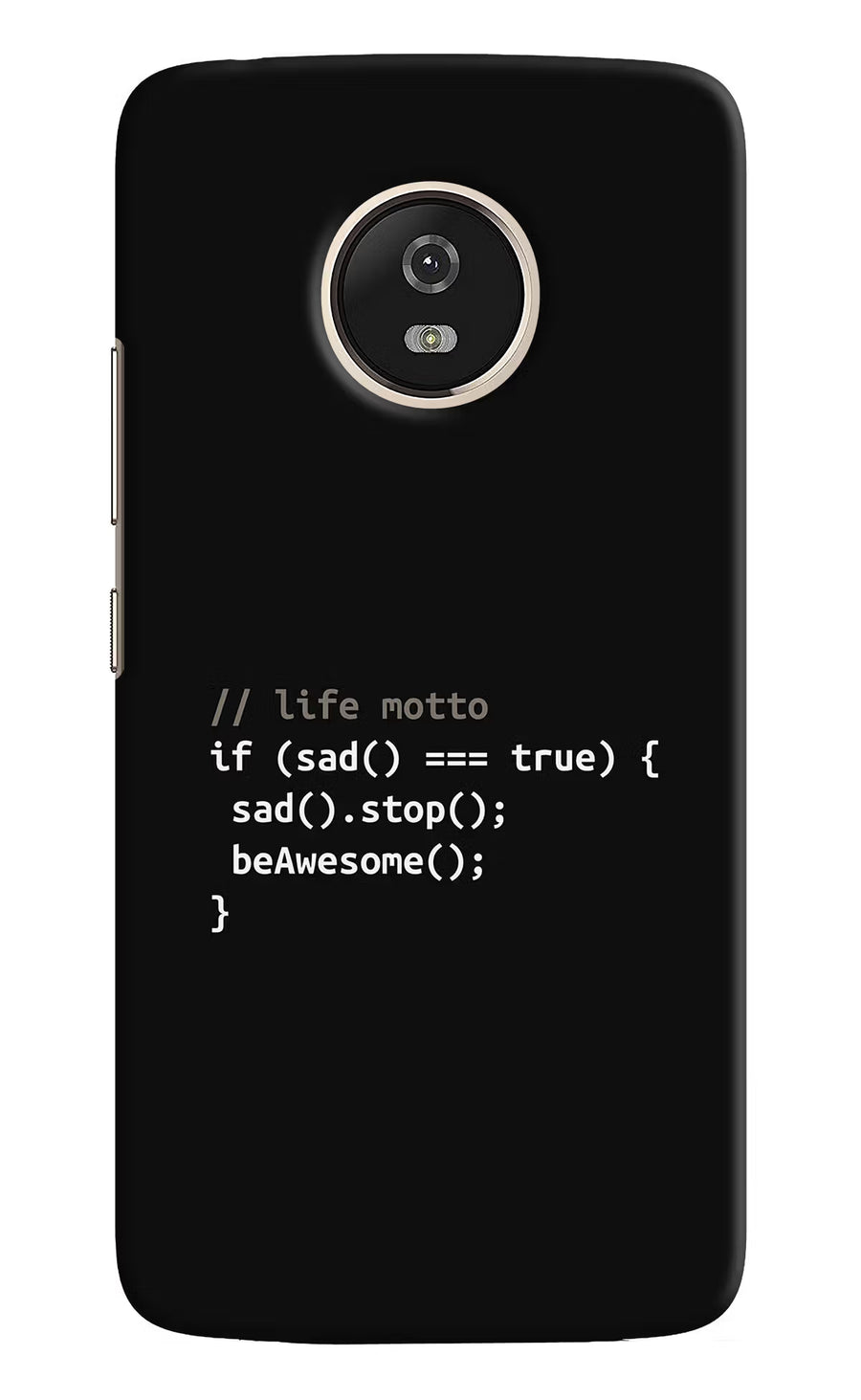 Life Motto Code Moto G5 Back Cover, Hard case