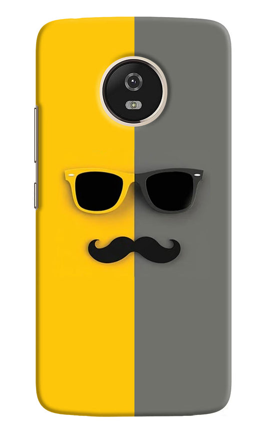 Sunglasses with Mustache Moto G5 Hard Case Back Cover by Casekaro