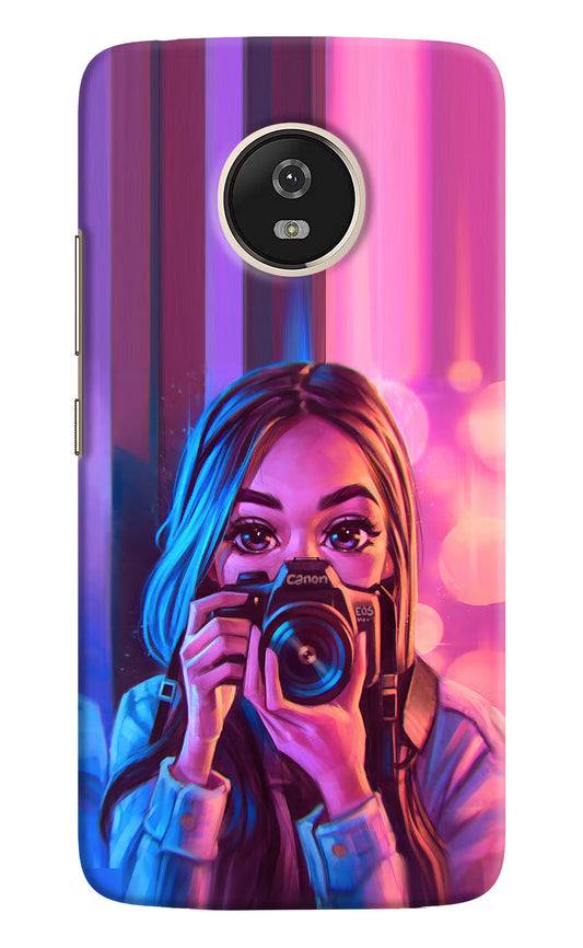 Girl Photographer Moto G5 Hard Case Back Cover by Casekaro