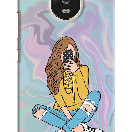 Selfie Girl Moto G5 Hard Case Back Cover by Casekaro