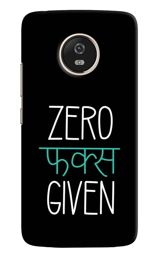 Zero Fucks Given Moto G5 Hard Case Back Cover by Casekaro
