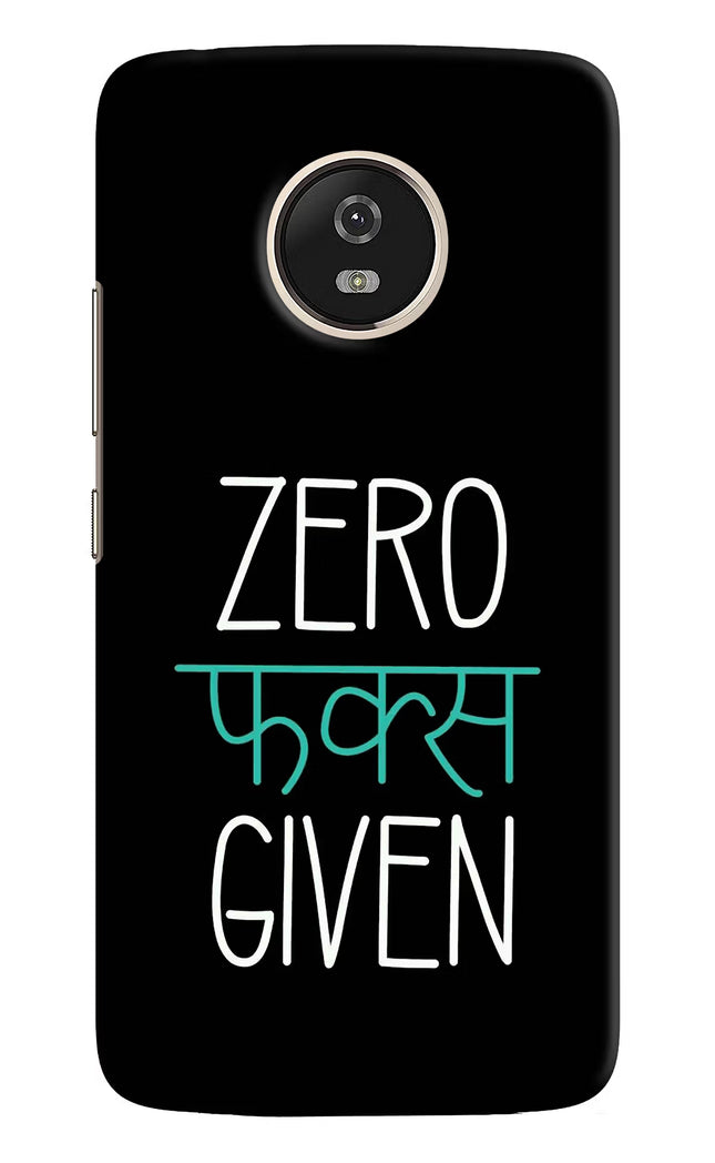 Zero Fucks Given Moto G5 Hard Case Back Cover by Casekaro