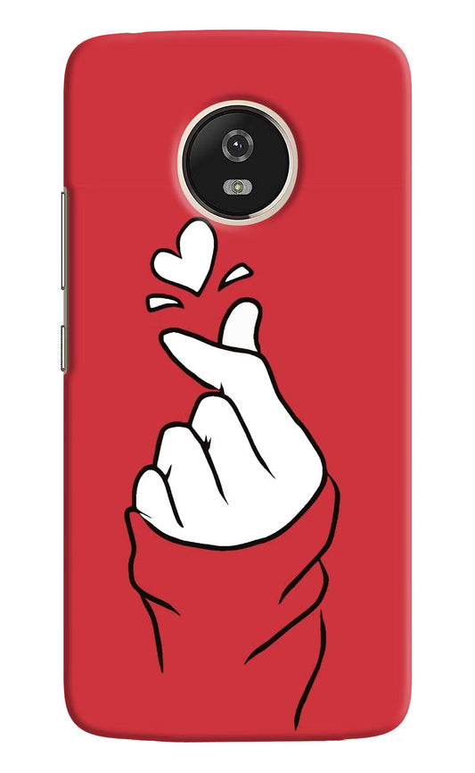 Korean Love Sign Moto G5 Hard Case Back Cover by Casekaro