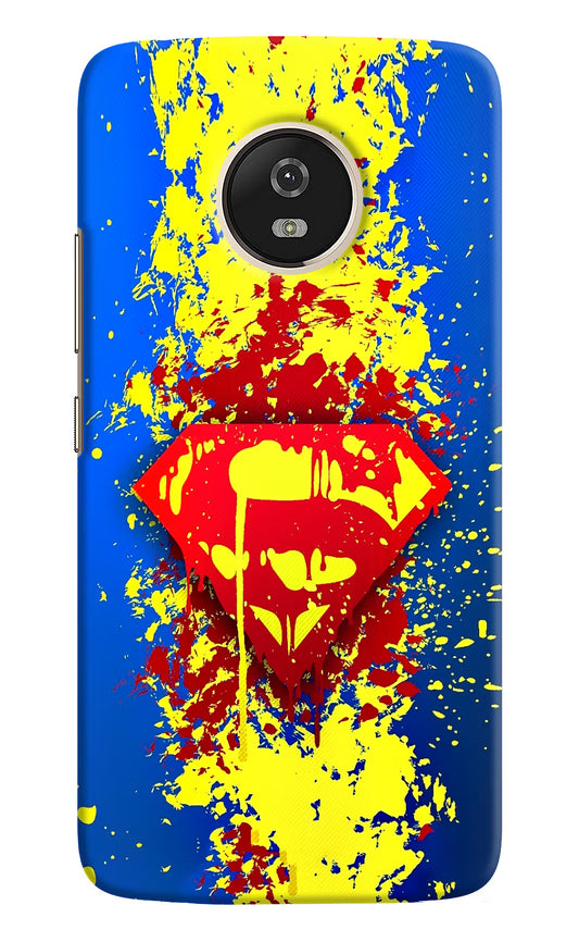 Superman logo Moto G5 Hard Case Back Cover by Casekaro