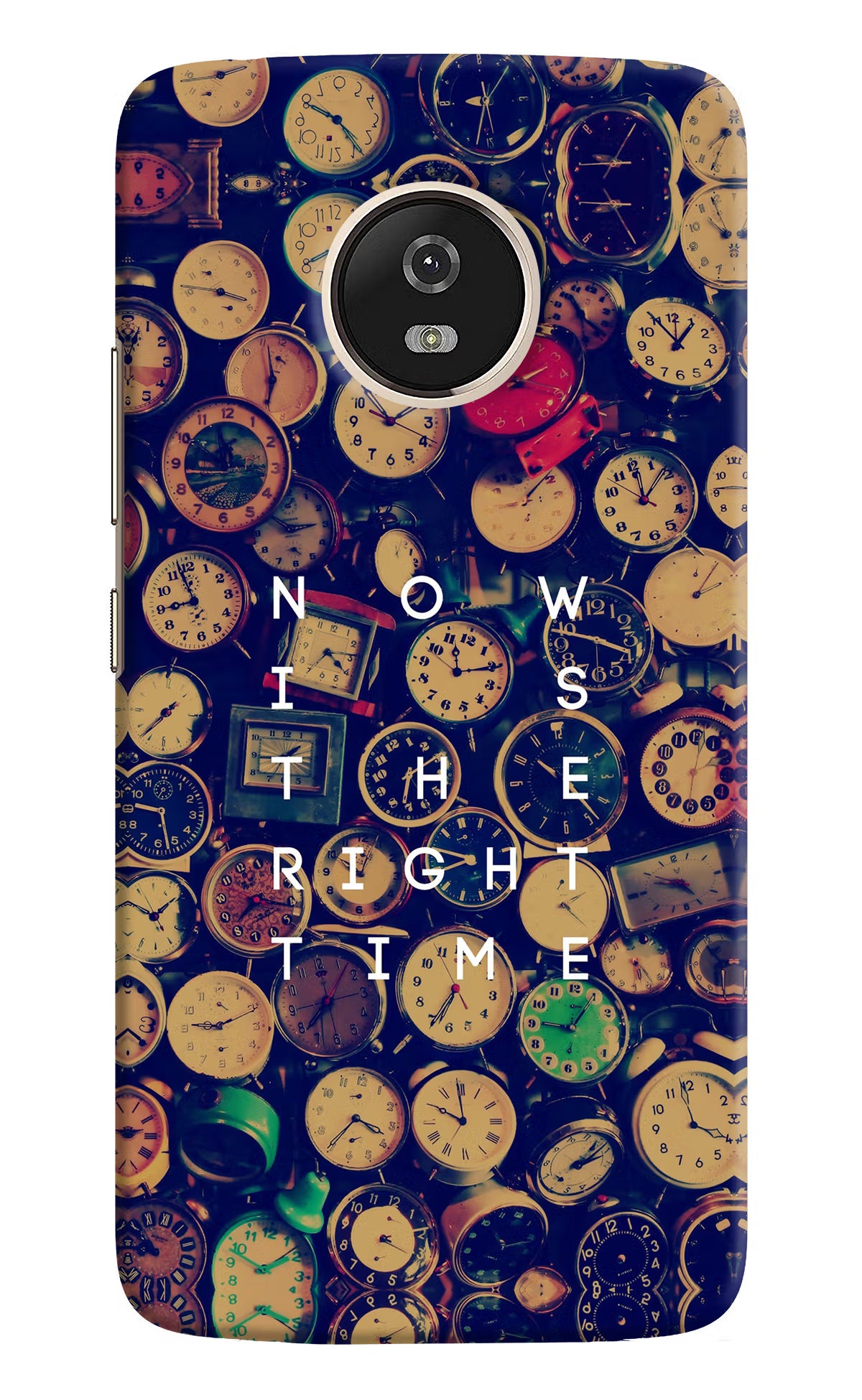 Now is the Right Time Quote Moto G5 Hard Case Back Cover by Casekaro