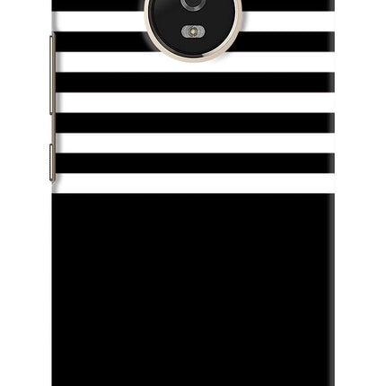 Black and White Print Moto G5 Hard Case Back Cover by Casekaro