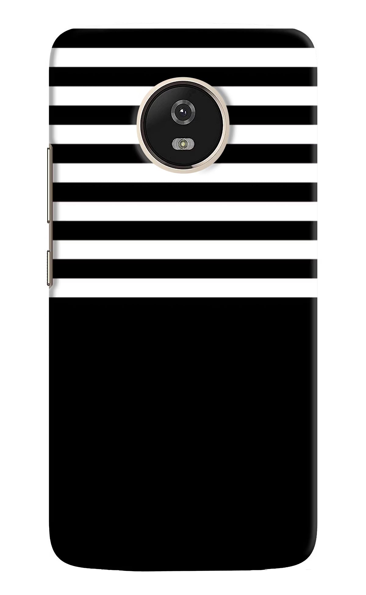 Black and White Print Moto G5 Hard Case Back Cover by Casekaro
