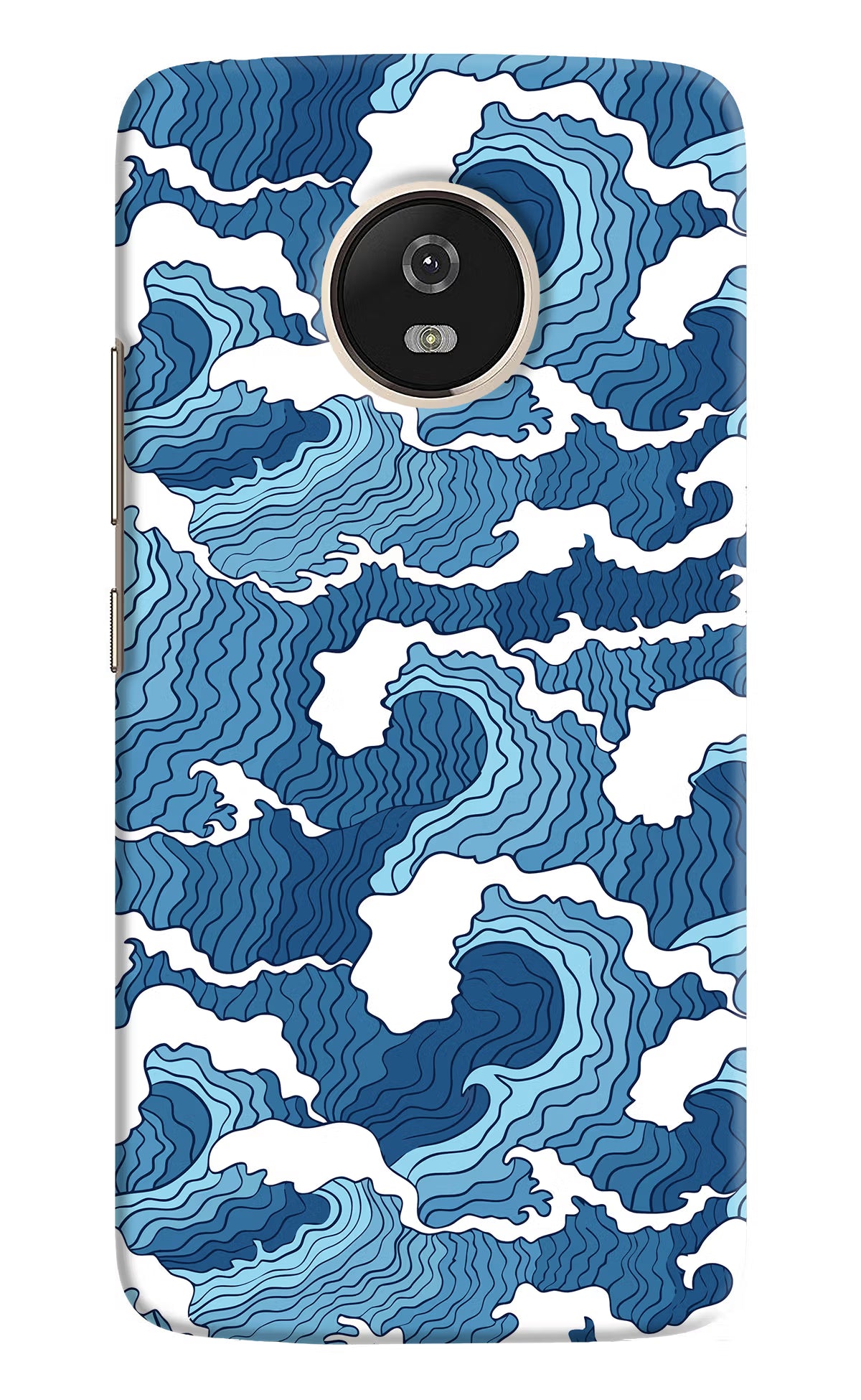 Blue Waves Moto G5 Hard Case Back Cover by Casekaro