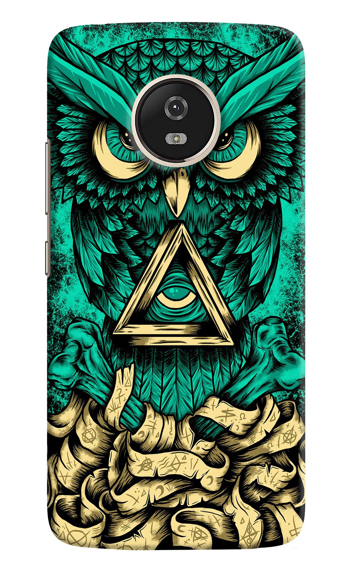 Green Owl Moto G5 Hard Case Back Cover by Casekaro